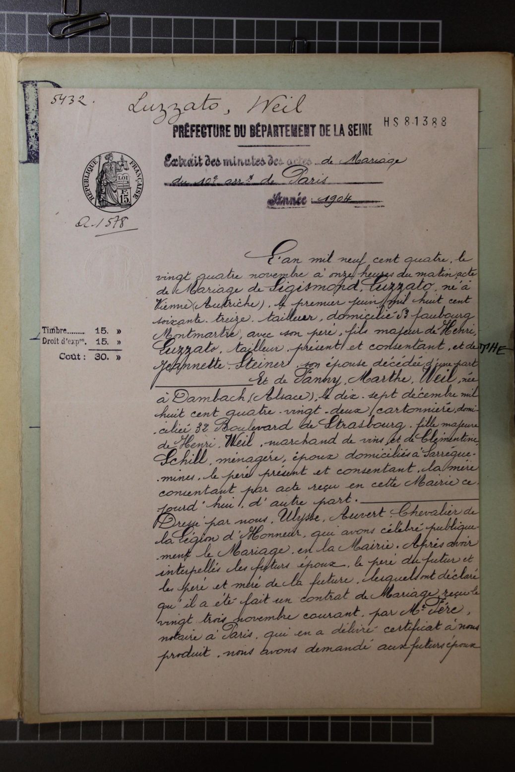 Fanny Luzzato Nee Weil Convoi 77