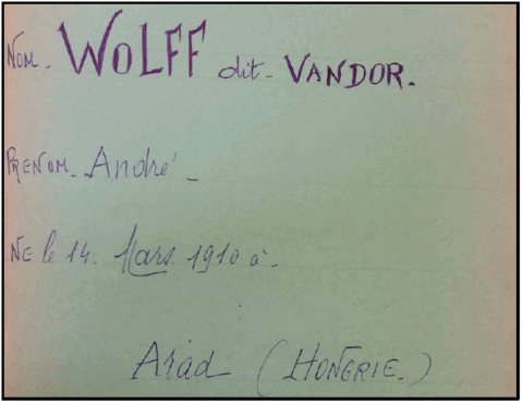 André WOLFF-VANDOR