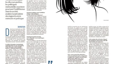 Le projet international cité par la chercheuse Sarah Gensburger