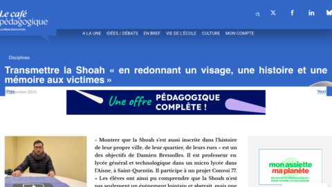 Le café pédagogique : Interview de Damien Bressolles, professeur d’Histoire dans un Lycée de Saint-Quentin