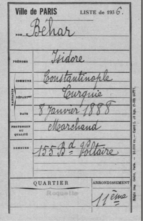 Isidore BEHAR